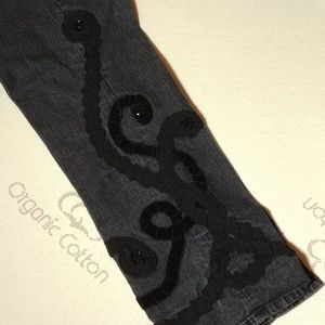 Applique Black Jeans by Denim 24/7® size 16W